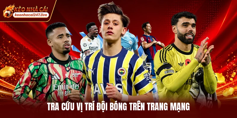 Tra cứu vị trí đội bóng trên trang mạng